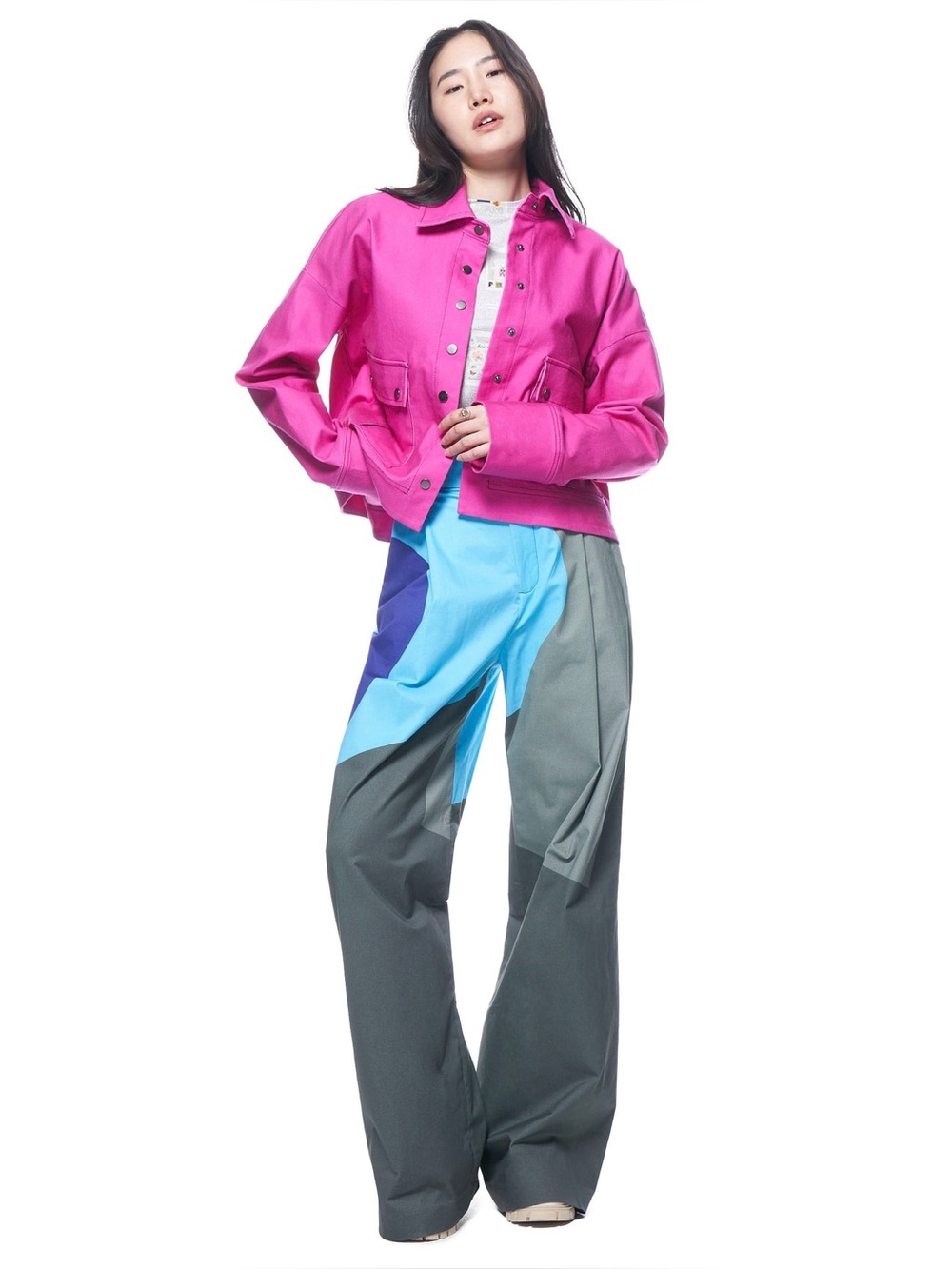 The Kit - Leigh Trouser - Basil Cut Paper